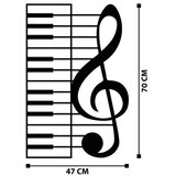 Opviq zidna dekoracija Musical, 47x70 cm, 1.2 mm, Crna | Eponuda.com