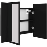 vidaXL LED kopalniška omarica z ogledalom črna 60x12x45 cm | Shoptok.si