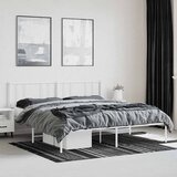  Metalni okvir za krevet s uzglavljem bijeli 180x200 cm | shoptok.hr