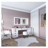Hanah home Duru 1600-55 Matte White Make-Up Table | Eponuda.com