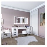 Hanah home Stol za šminkanje Duru 1600-55, 200x77.4x55 cm, Bijela | Eponuda.ba