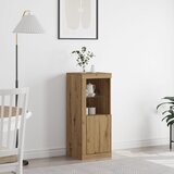 vidaXL Stranski stolp Artisan hrast Inženirski les Srednji Bife Cene