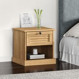The Living Store Nočna omarica VIGO 42x35x42 cm trdna borovina - Nočna Omarica, (21432630) | Shoptok.si