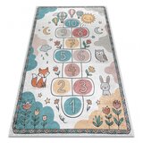 RugsX BAMBINO 61440 pralna preproga poskočnice, &amp;scaron;tevilke, baloni za otroke protizdrsna - kremna / zelena 80x150 cm, (5000359119) Slike