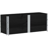  Okviri za palete 3 kom crni 150x50 cm od masivne borovine | Eponuda.com