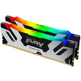 Kingston DDR5 48GB (2x24GB) 8800MT/s [FURY RENEGADE RGB], Non-ECC CUDIMM (Clocked), CL42 1.4V, 288-pin 1Rx8, Silver/Black, Memory Kit, w/RGB Heatsin | ePonuda.com