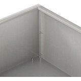  Vrtna saksija Srebrna 100 x 100 x 20 cm Nehrđajući čelik | shoptok.hr