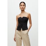 TRENDYOLMILLA ženski top Twoaw24Ye00034, crna Cene