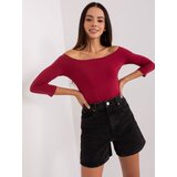 BASIC Feel Good Blouse-RV-BZ-4692.11-burgundy | Shoptok.si