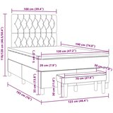  Krevet s oprugama i madracem plavi 120 x 190 cm od tkanine | shoptok.hr