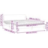  Krevet s madracem Dover tamnosivi 180x200 cm baršunasti | shoptok.hr