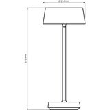  LED prigušiva stona lampa CASABLANCA LED/3,4W/5V USB 3600 mAh IP44 bela | Eponuda.com