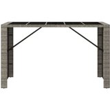 vidaXL barski stol sa staklenom pločom sivi 185x80x110 cm poliratan | shoptok.hr
