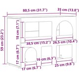  Kreveta Visoki sjaj bijela 80.5 x 35 x 59 cm Konstruirano drvo | shoptok.hr