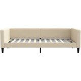  Dnevni krevet na razvlačenje krem 100 x 200 cm od tkanine | shoptok.hr