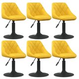 vidaXL Okretne blagovaonske stolice 6 kom. senf žuti baršun - žuta boja senfa 6 | shoptok.hr