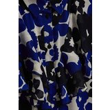 Marisse Blue Floral Ruffle Shirt | ePonuda.com