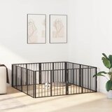  Vrata za pse 8 pcs Crna 80 x 60 cm Cinkani čelik | Eponuda.ba