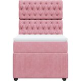Box spring krevet s madracem ružičasti 90x190 cm baršunasti | shoptok.hr