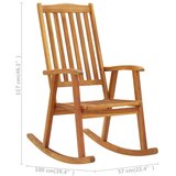  Gugalni stol z blazinami siv trden akacijev les, (20659373) | Shoptok.si