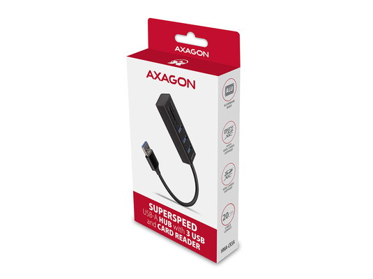 HMA-CR3A USB HUB, crni