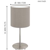 Eglo Pasteri stona lampa/1, e27, nikl/mat, sivozelena | Eponuda.com