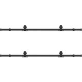 vidaXL Komplet opreme za drsna vrata 183 cm jeklo črne barve | Shoptok.si