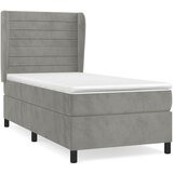 Box spring krevet s madracem svjetlosivi 80 x 200 cm baršunasti | Eponuda.com