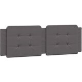 Maison Chic posteljno vzglavje - vzglavna omarica - vzglavna stranica siva 160 cm umetno usnje, (21704074) | Shoptok.si