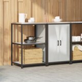 vidaXL Kuhinjski set za pohranu 2 pcs Srebrna 120 x 50 x 92 cm | shoptok.hr