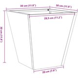  Vrtna sadilica bijela 30x30x30 cm čelična | shoptok.hr