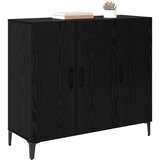vidaXL Strani šal Črni hrast 34 x 90 x 80 cm Konstruiran les | Shoptok.si