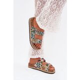 Lee Cooper Patterned Women's Slippers On Cork Platform With Buckles | Shoptok.si