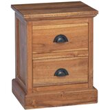  Nočna omarica Naravna 40 x 30 x 50 cm Trden tikov les, (5000107130) | Shoptok.si