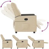  Naslonjač od tkanine krem | shoptok.hr