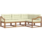  Set vanjskih sofa 4 kom. Prirodna i krem Smeđa 245,5 x 166,5 x 73 cm | shoptok.hr