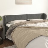  Uzglavlje s ušima tamnosivo 163x23x78/88 cm baršunasto | shoptok.hr