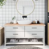  Kupaonska radna ploča 160x60x(2-6) cm netretirano masivno drvo | shoptok.hr