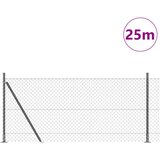  Ograde od lanca s betonskom podlogom 25 x 1 m Siva Mreža | shoptok.hr