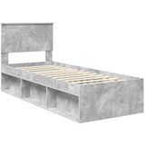  Okvir za krevet s uzglavljem Betonska siva 75 x 190 cm | shoptok.hr