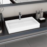 vidaXL Umivalnik 80x46x11 cm liti mineral/marmor bel Cene