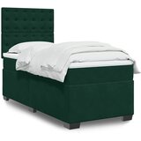 Box spring krevet s madracem tamnozeleni 80 x 200 cm baršunasti | shoptok.hr
