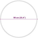 Štapni tepih s lateks podlogom krem ø90 cm | shoptok.hr
