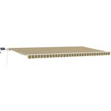  Skrovita tenda Zelena i žuta 600 × 300 cm Tkanina i čelik | Eponuda.ba