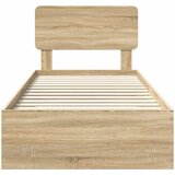  Krevetna konstrukcija s ladicama Sonoma hrast 90 x 200 cm Smeđa 203 x 93 x 90 cm | Shoptok.si