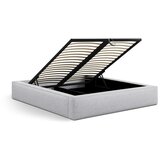 Micadoni Svijetlo sivi tapecirani bračni krevet s prostorom za odlaganje s podnicom 180x200 cm Simon Darren – | shoptok.hr