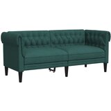 Maison Chic kavč - Sofa - Kanape dvosed Chesterfield temno zelena tkanina, (21726433) | Shoptok.si