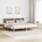  Okvir za krevet Sivo-smeđa 200 x 200 cm tkanina | shoptok.hr