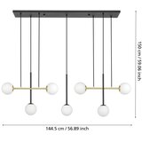 Eglo 390178 - visilica na sajli paz 7xE14/40W/230V zlatna/crna | Eponuda.com