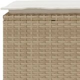  Vrtna klupa s jastukom bež 110x40x44 cm poliratan | Eponuda.ba